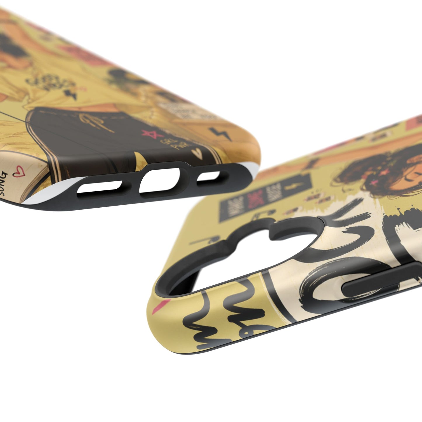 Singer Illustration Phone Case — 'Good Vibes' Magnetic Impact-Resistant Case