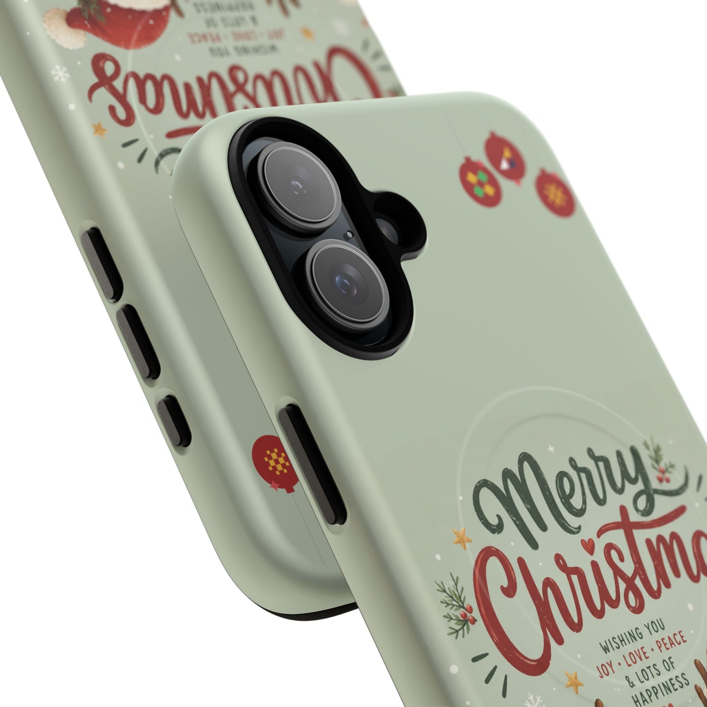 Christmas Phone Case — “Merry Christmas” Santa & Friends Tough Magnetic Case
