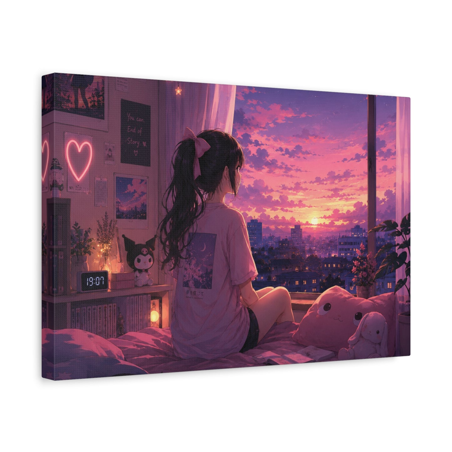 Dreamscape Anime Sunset Canvas