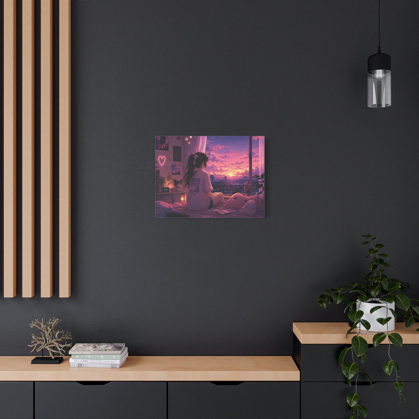 Dreamscape Anime Sunset Canvas