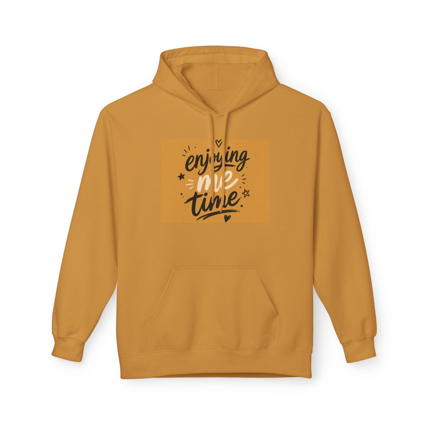 Enjoying Me Time Graphic Hoodie – Cozy Unisex Fleece Sweatshirt with Music Lover Back Print