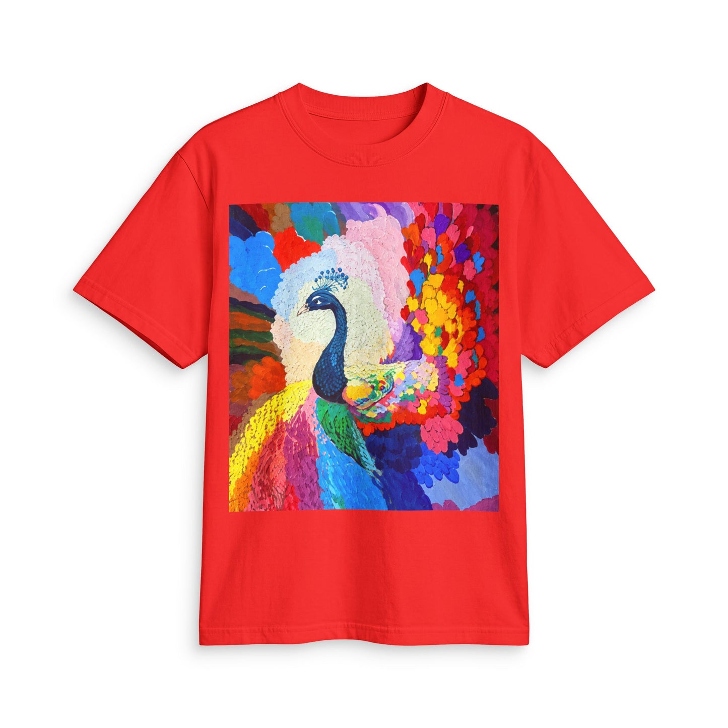 Peacock Prism T-Shirt — Colorful Abstract Peacock Art Tee