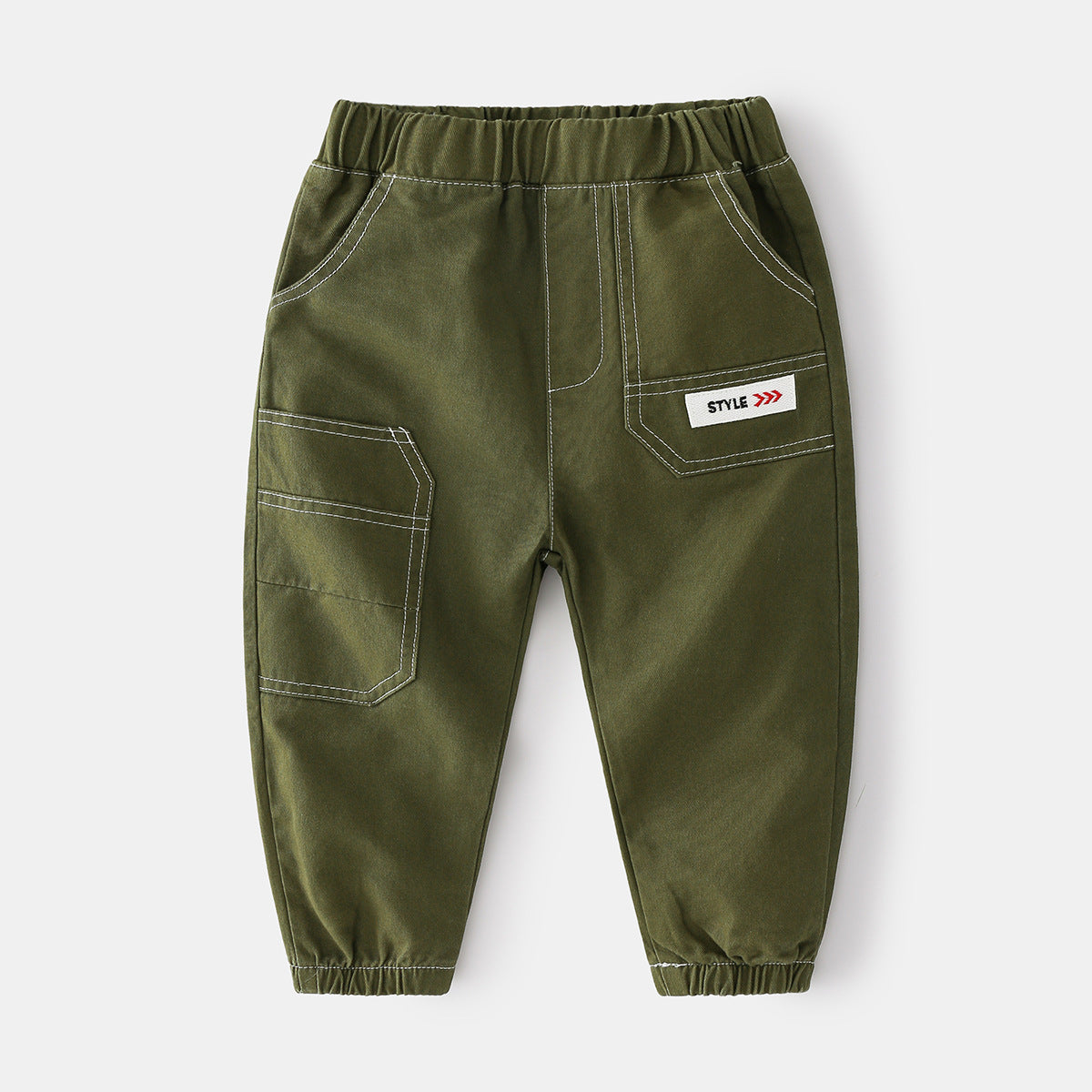 Kids' Mid-rise Spring Casual Cargo Pan