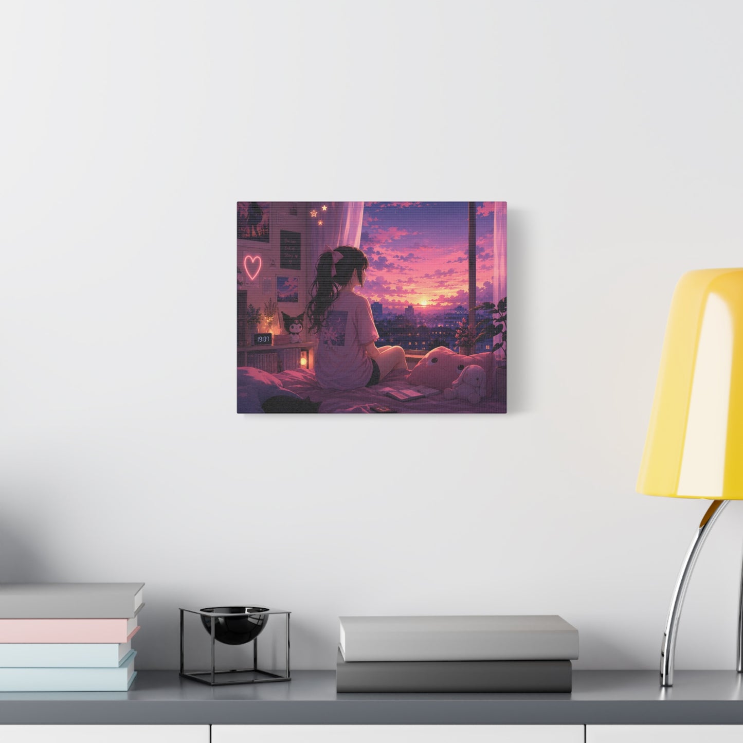 Dreamscape Anime Sunset Canvas