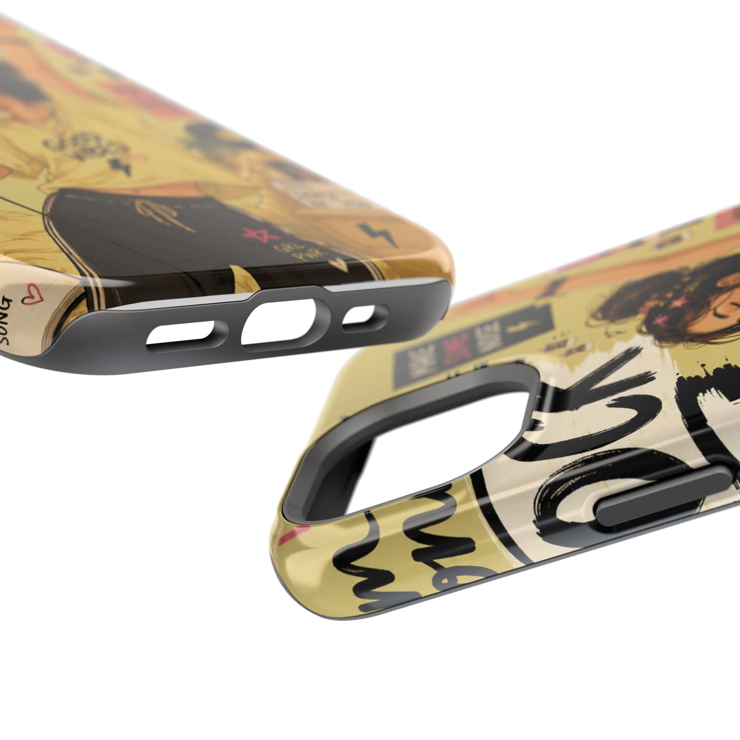 Singer Illustration Phone Case — 'Good Vibes' Magnetic Impact-Resistant Case