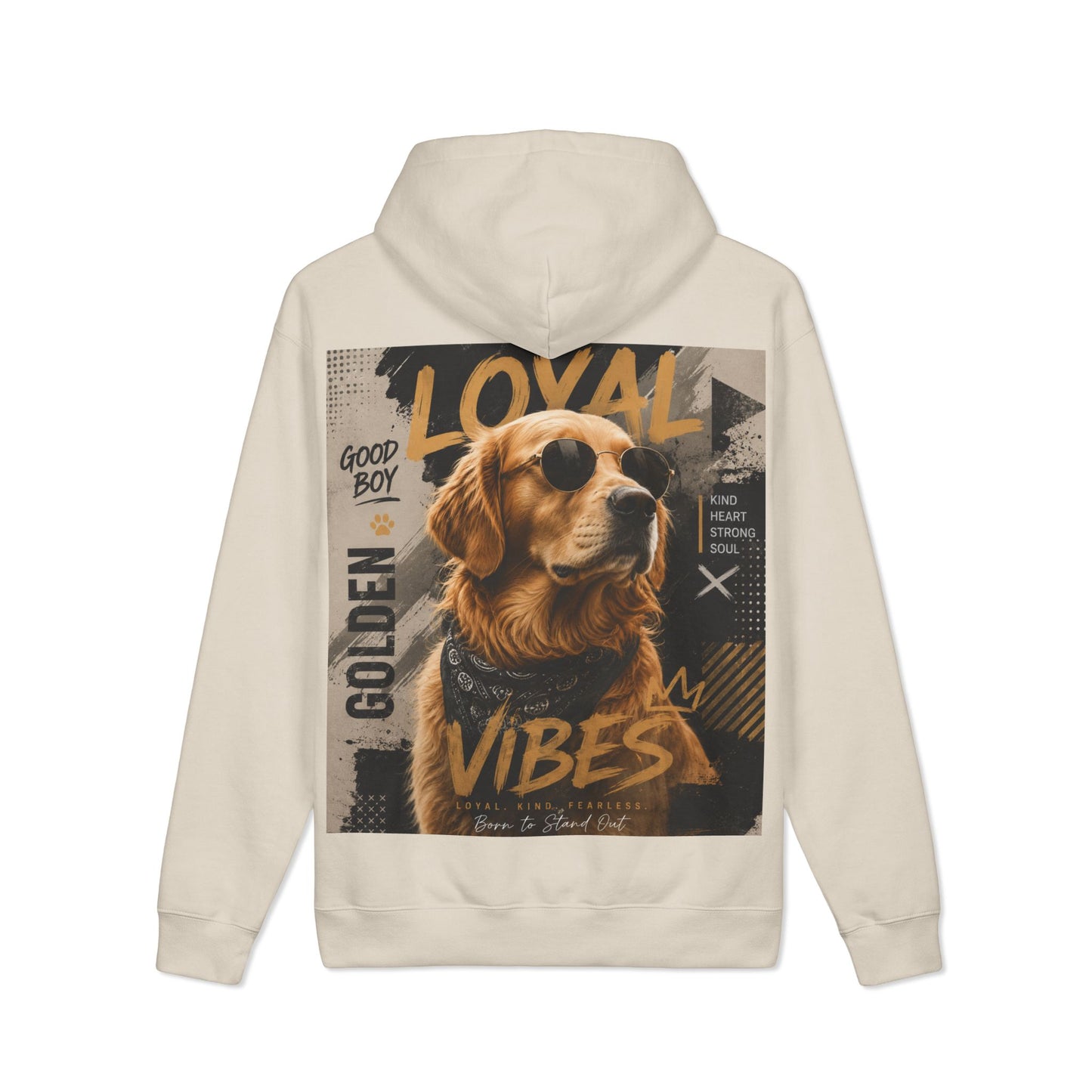Golden Vibes Dog Hoodie — "Learning Today, Leading Tomorrow" Inspirational Pullover