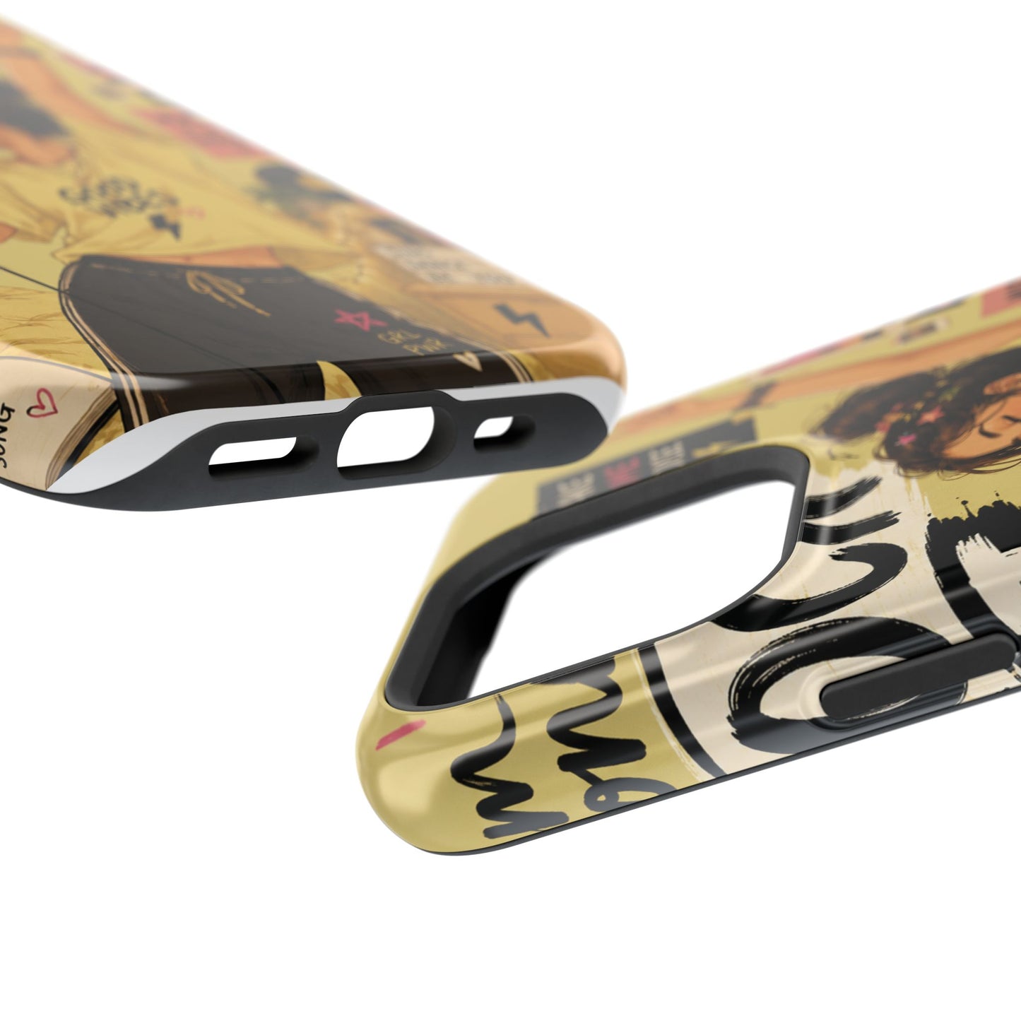 Singer Illustration Phone Case — 'Good Vibes' Magnetic Impact-Resistant Case