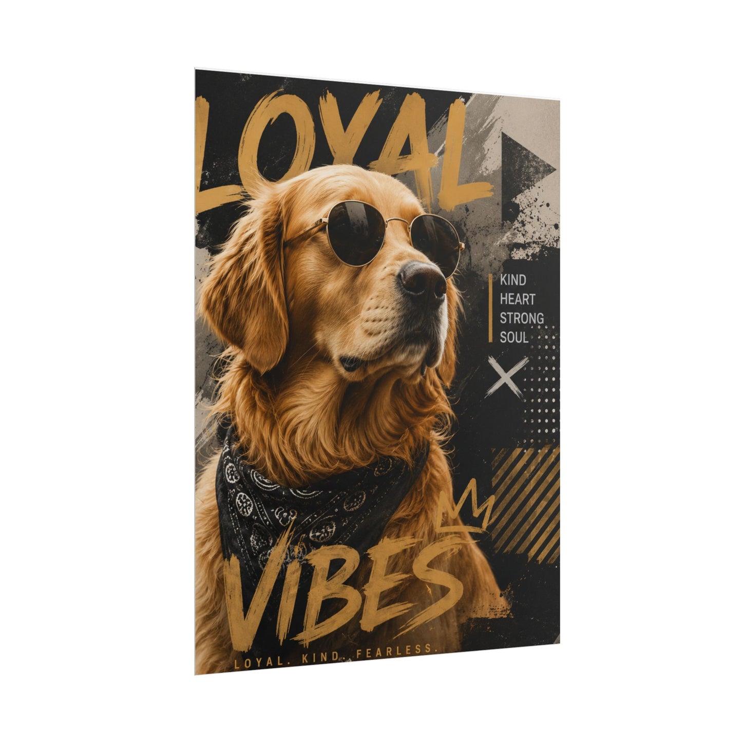 Loyal Vibes Dog Poster — Golden Retriever Wall Art ("Loyal Vibes")