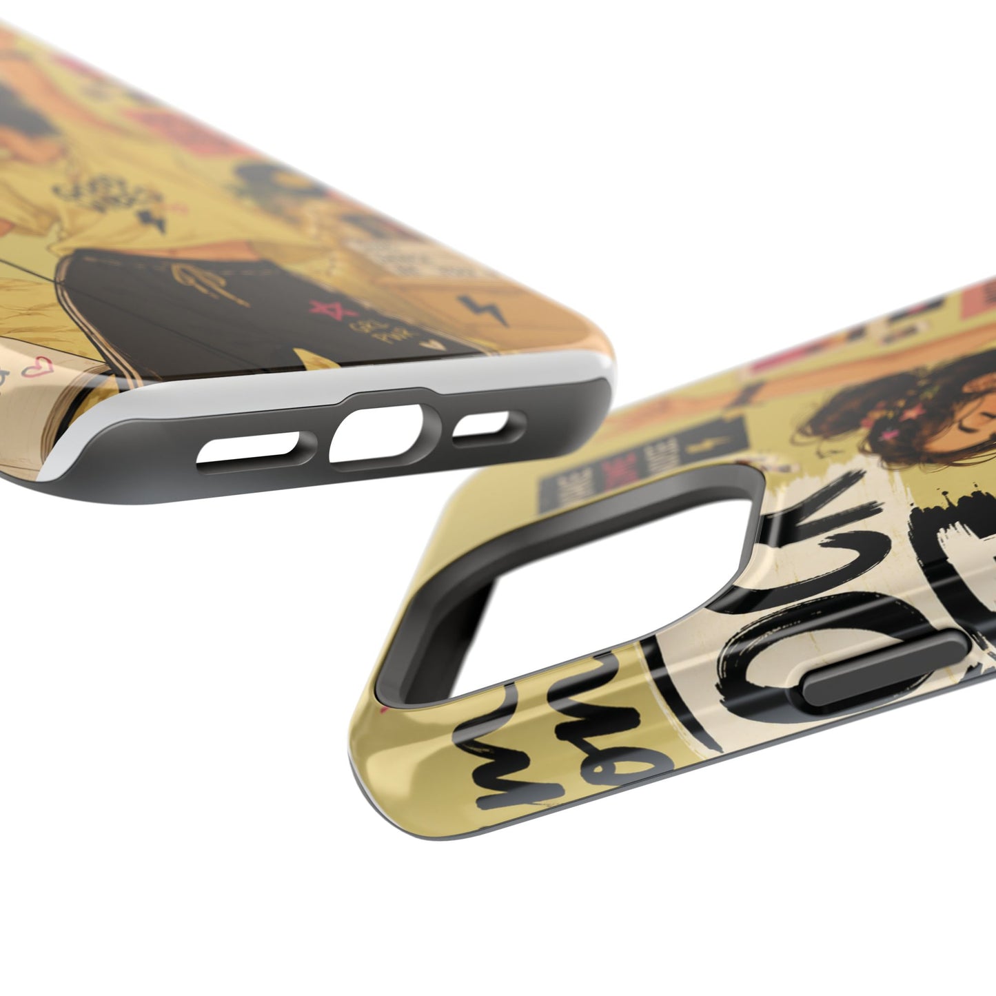 Singer Illustration Phone Case — 'Good Vibes' Magnetic Impact-Resistant Case