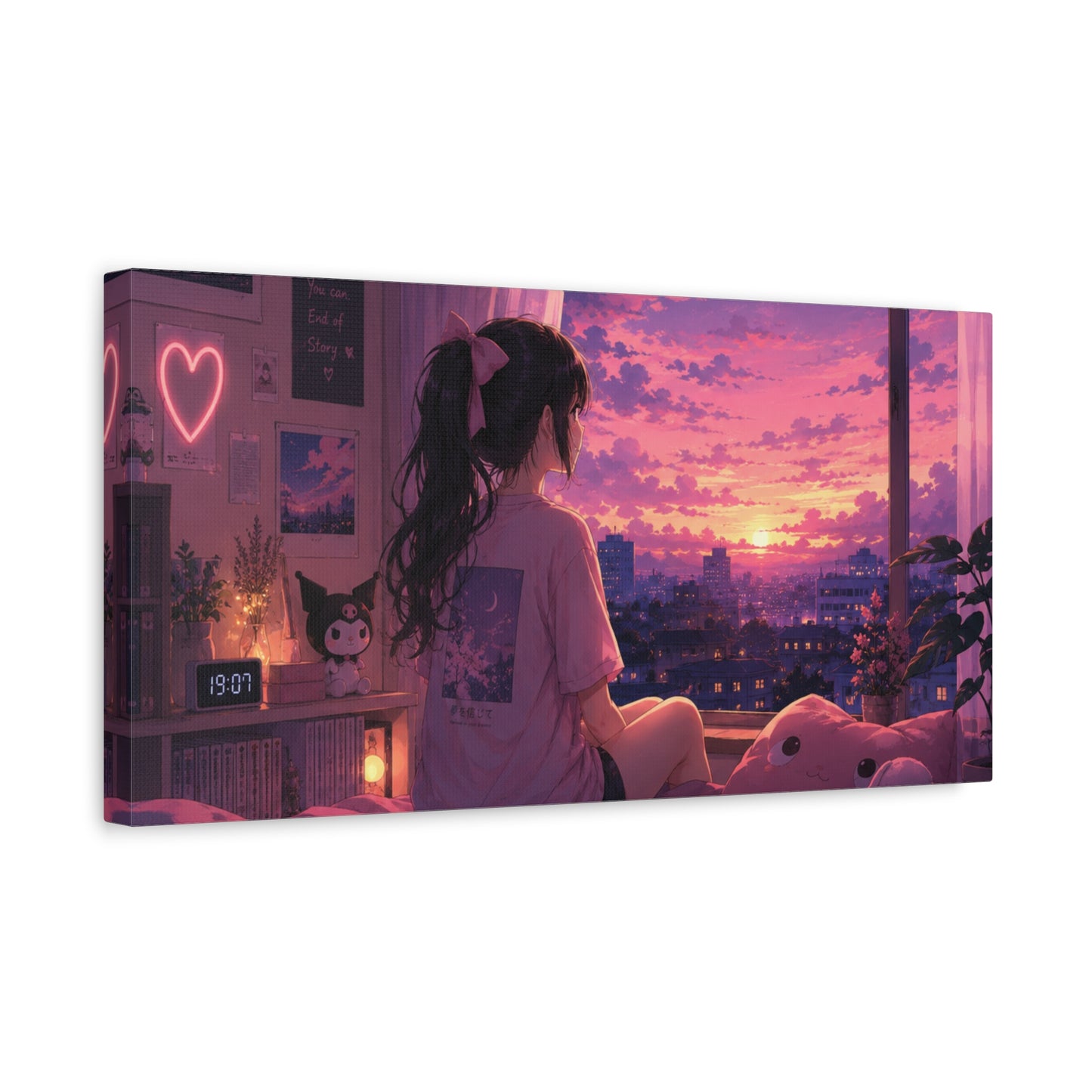 Dreamscape Anime Sunset Canvas