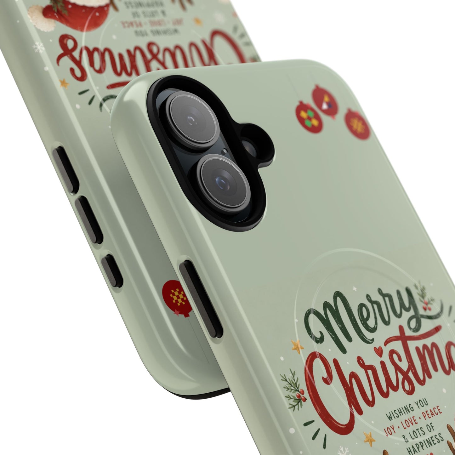 Christmas Phone Case — “Merry Christmas” Santa & Friends Tough Magnetic Case