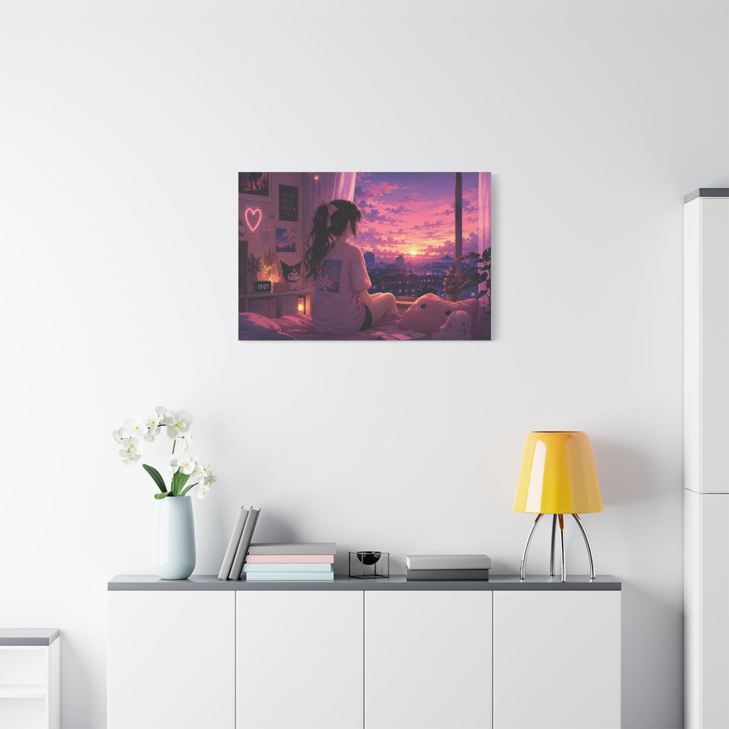 Dreamscape Anime Sunset Canvas