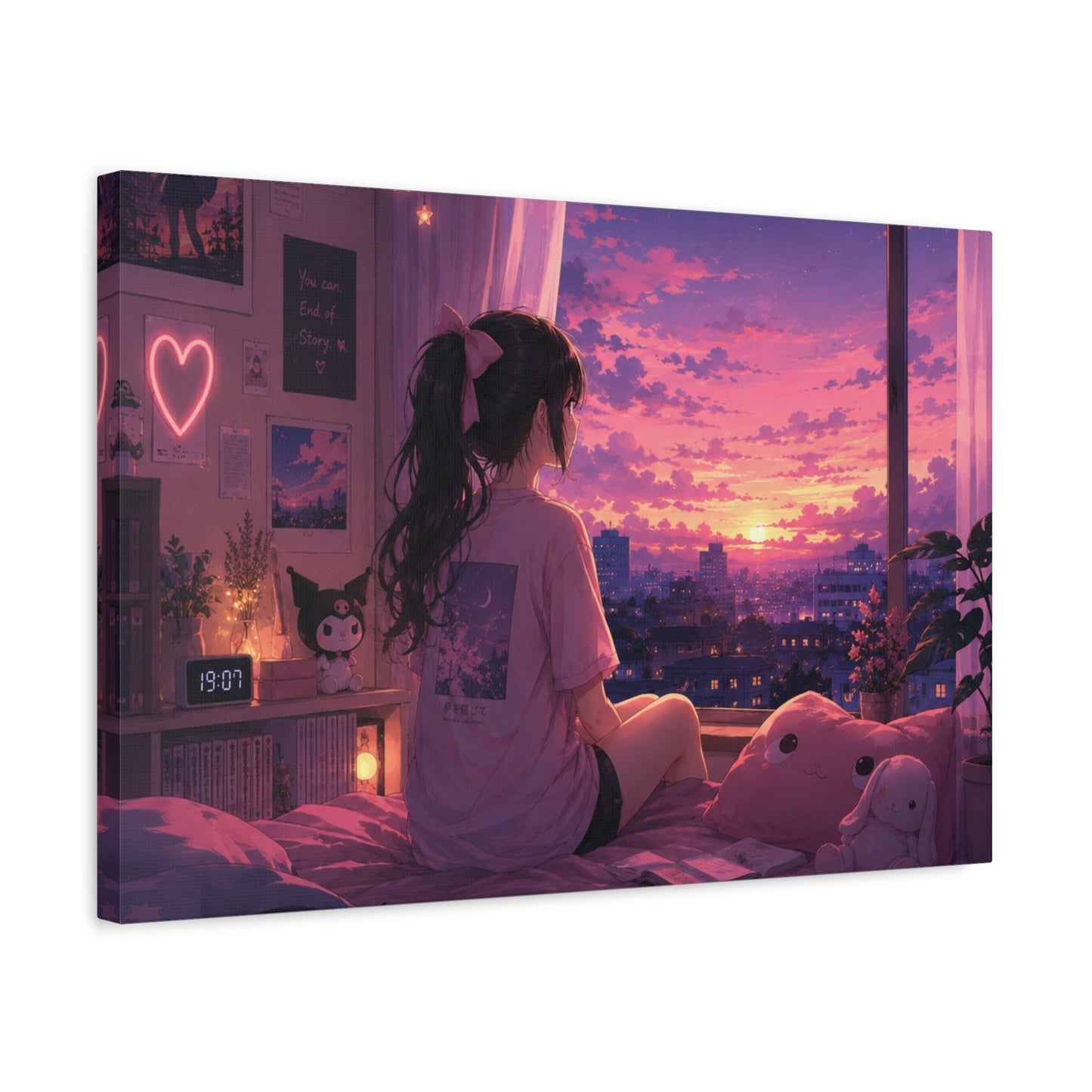 Dreamscape Anime Sunset Canvas