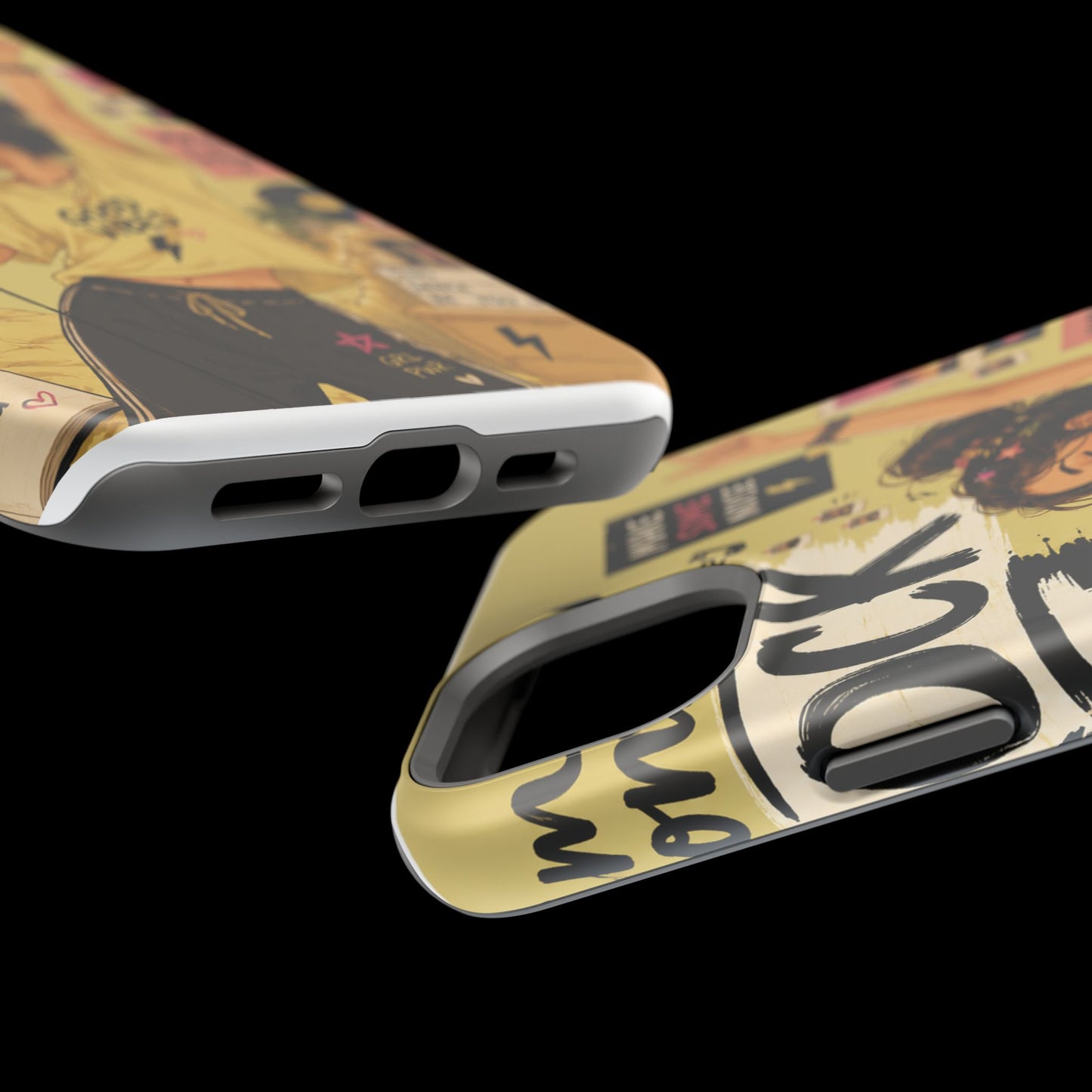 Singer Illustration Phone Case — 'Good Vibes' Magnetic Impact-Resistant Case