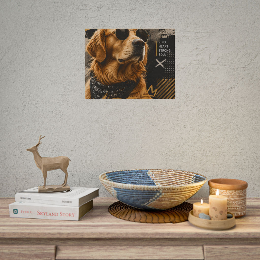 Loyal Vibes Dog Poster — Golden Retriever Wall Art ("Loyal Vibes")