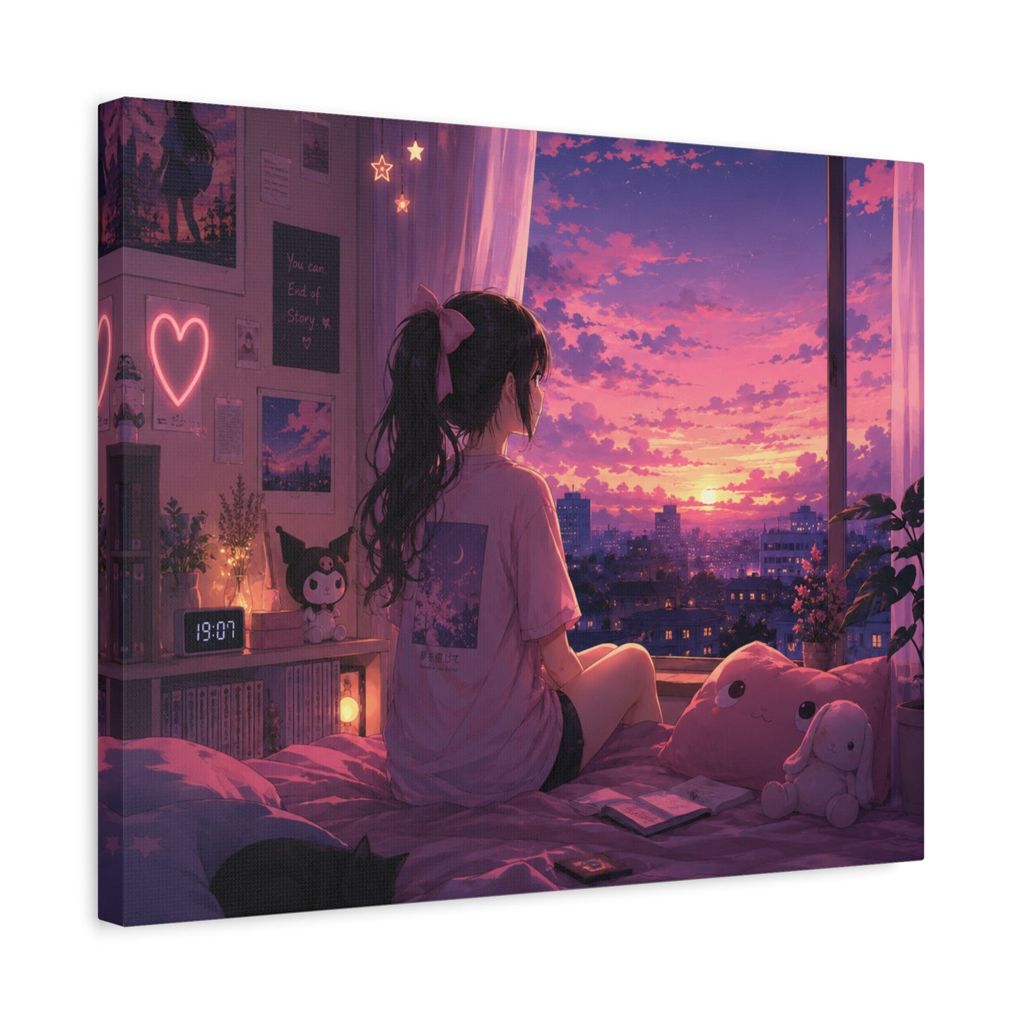 Dreamscape Anime Sunset Canvas