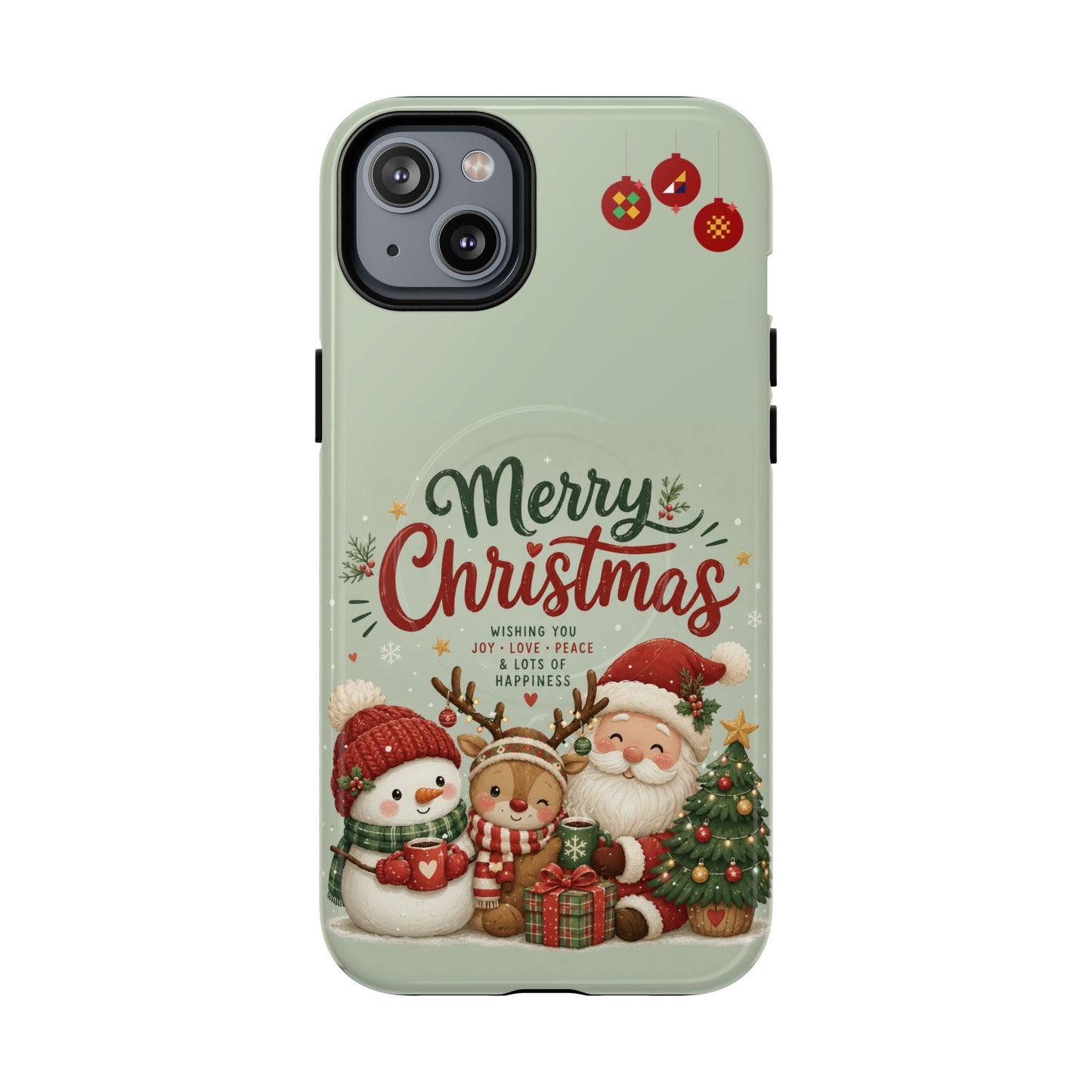 Christmas Phone Case — “Merry Christmas” Santa & Friends Tough Magnetic Case