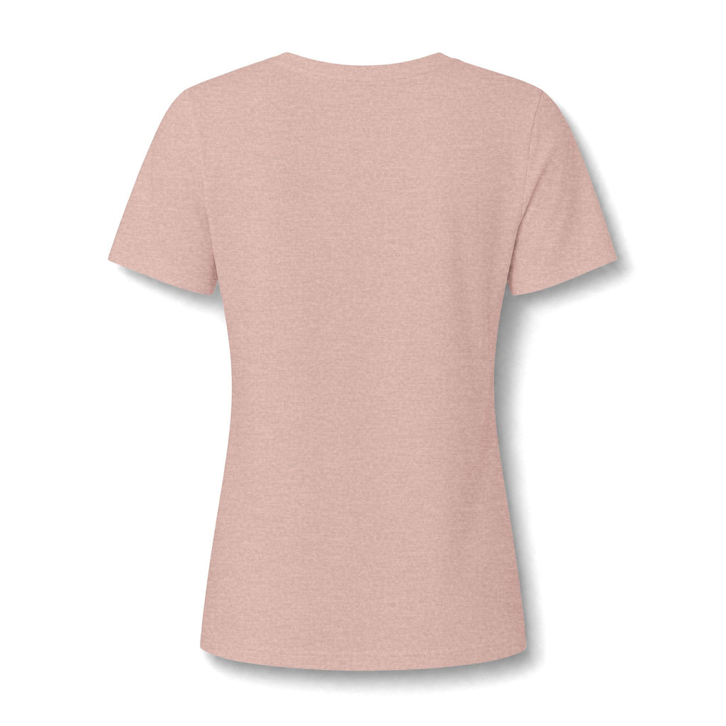 Rainy Night Painting V-Neck Tee — Woman with Red Umbrella Art Shirt