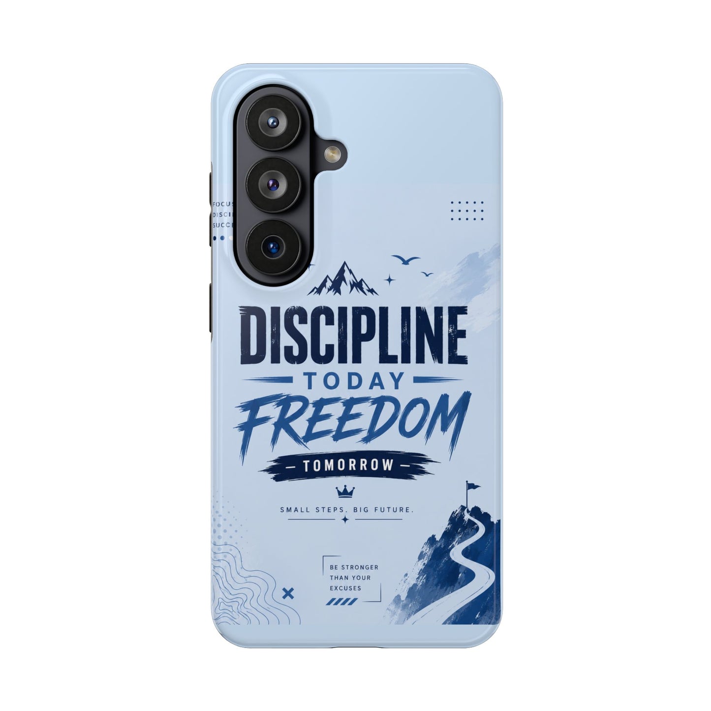 Discipline Today, Freedom Tomorrow Tough Phone Case — Motivational Rugged Phone Cover
