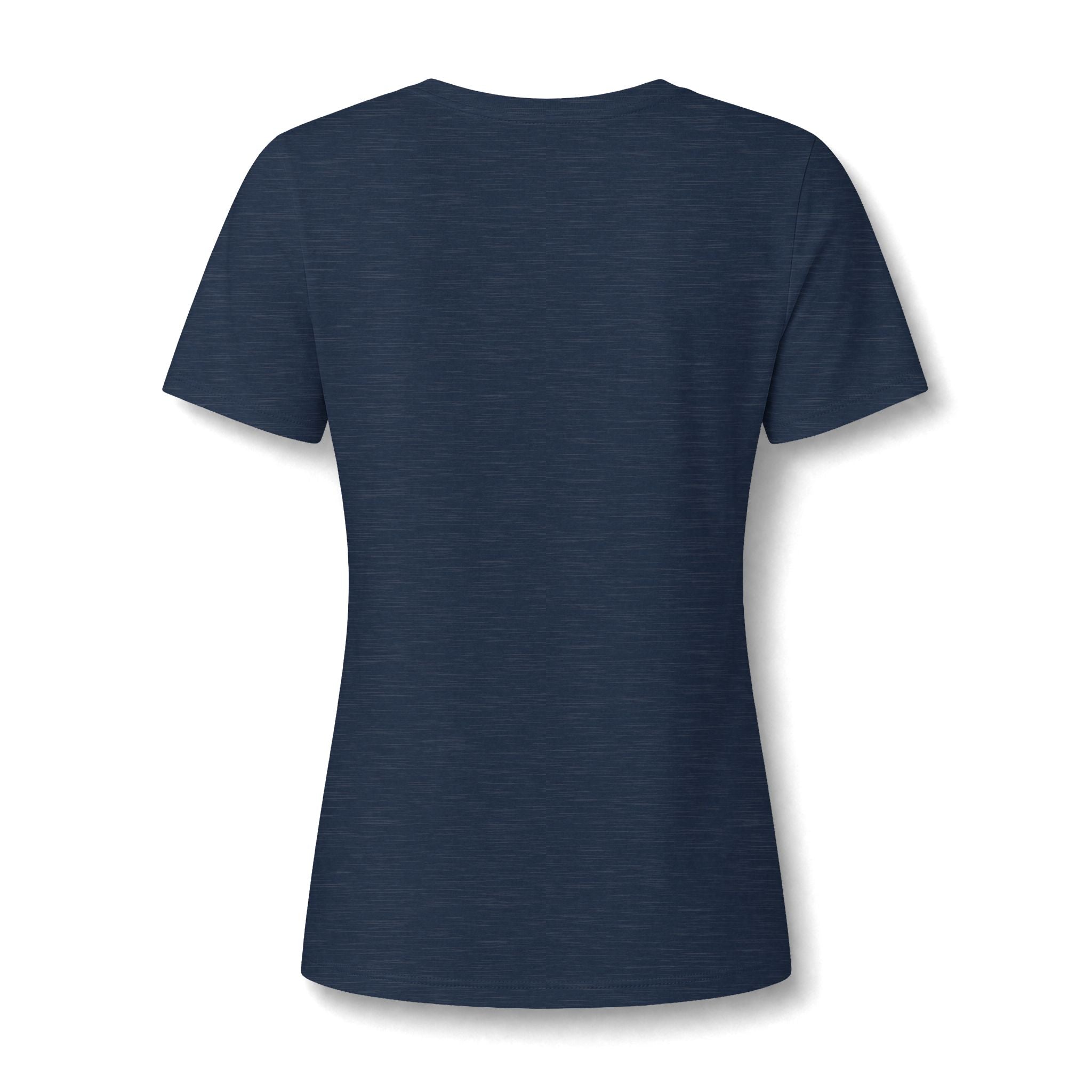 Rainy Night Painting V-Neck Tee — Woman with Red Umbrella Art Shirt