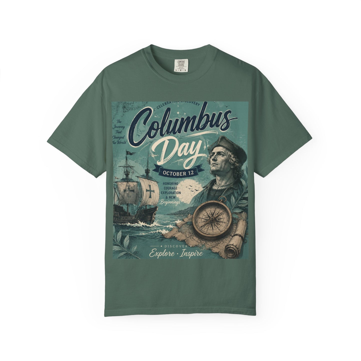 Columbus Day Vintage Graphic T-Shirt