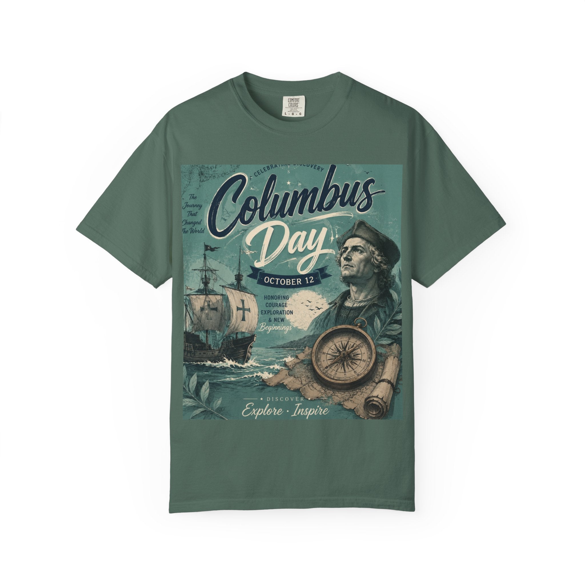 Columbus Day Vintage Graphic T-Shirt