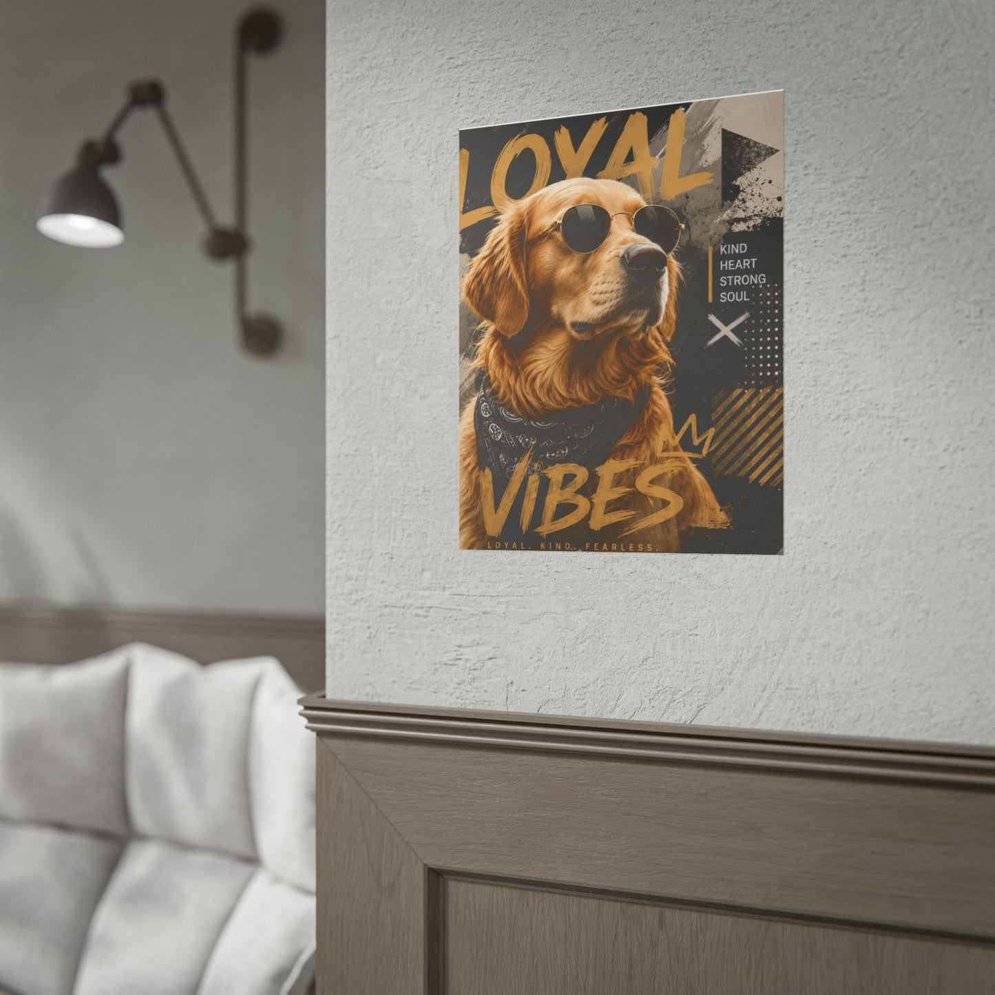 Loyal Vibes Dog Poster — Golden Retriever Wall Art ("Loyal Vibes")