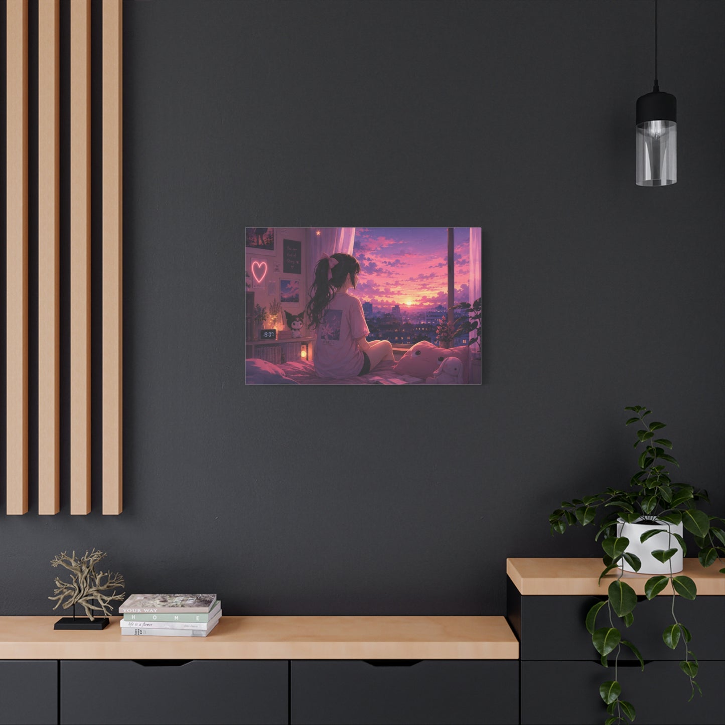 Dreamscape Anime Sunset Canvas