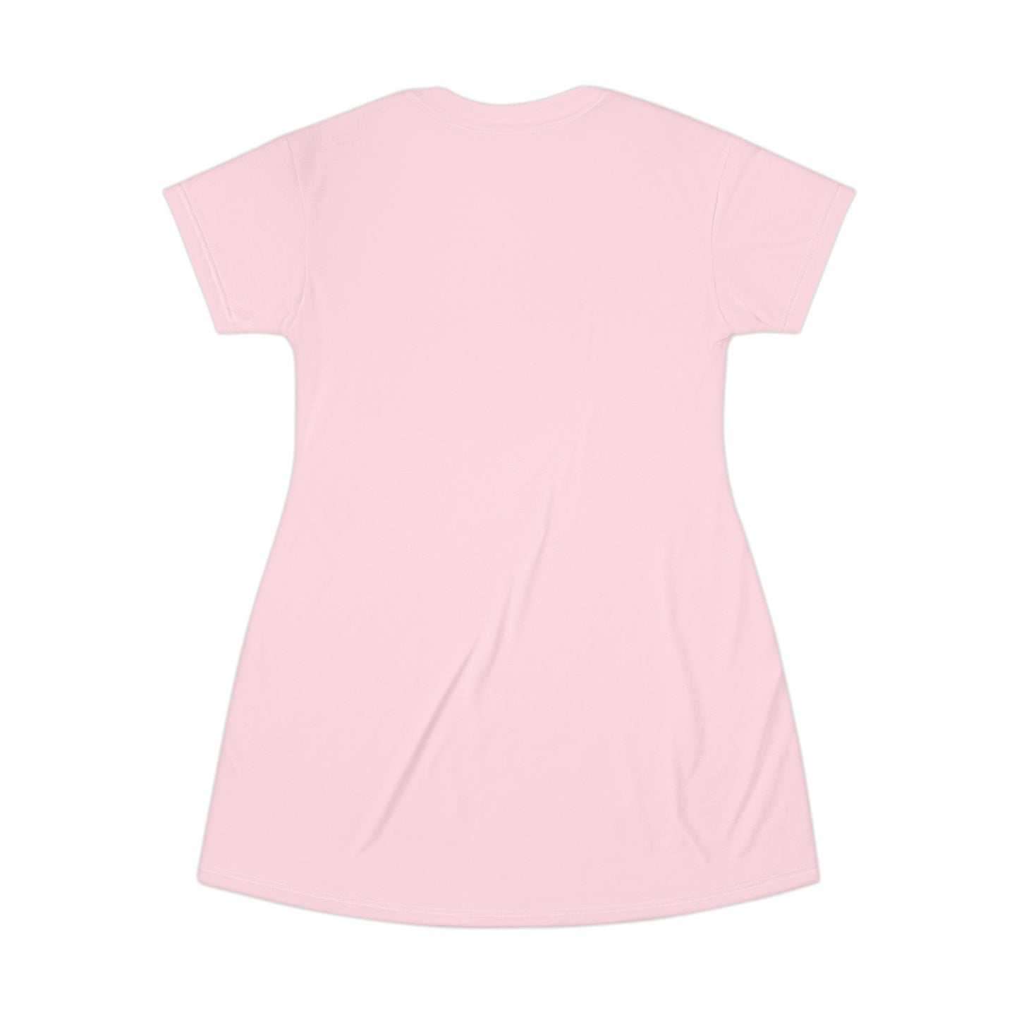 Not Your Average Pink Anime T-Shirt Dress — Feminine Graphic AOP Dress