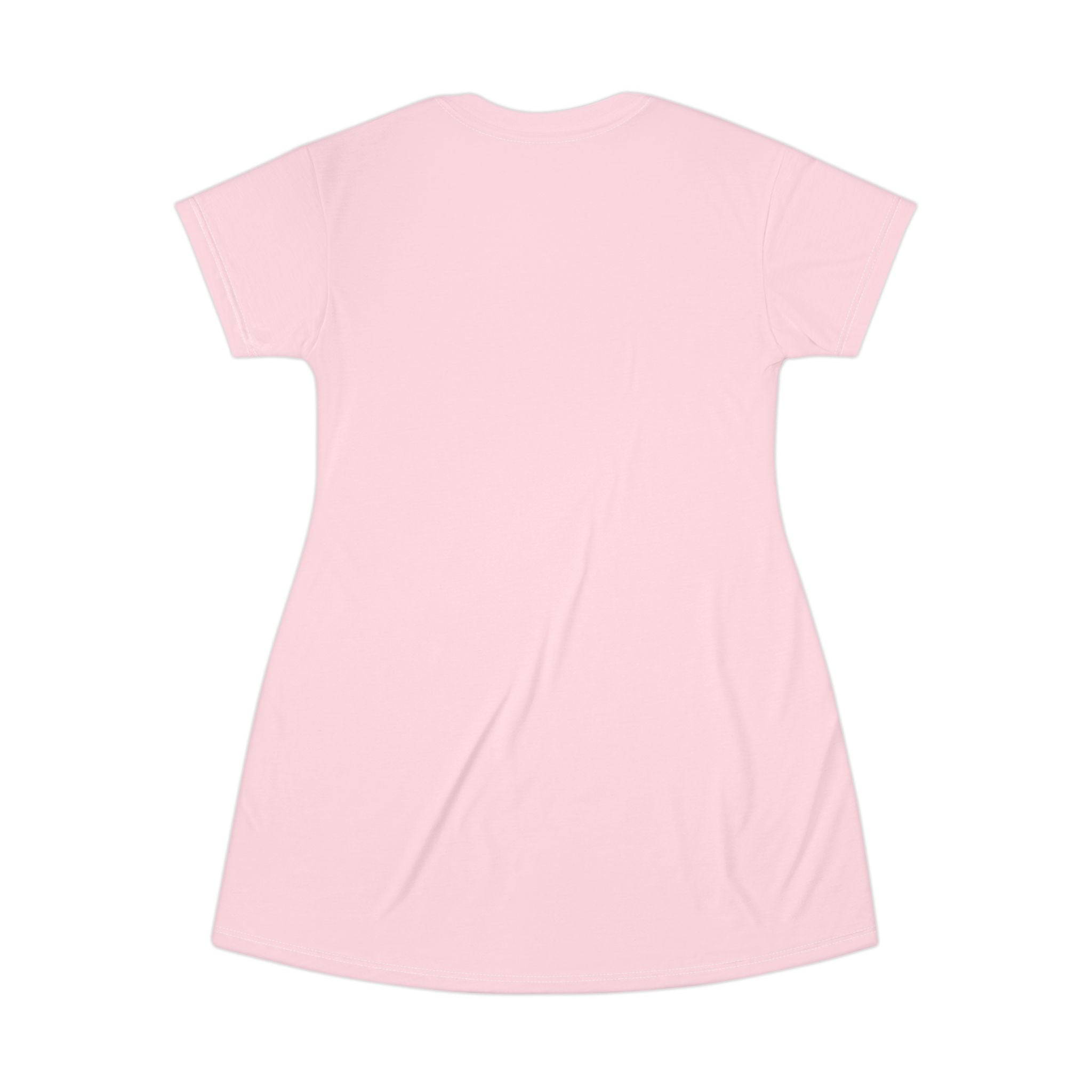 Not Your Average Pink Anime T-Shirt Dress — Feminine Graphic AOP Dress