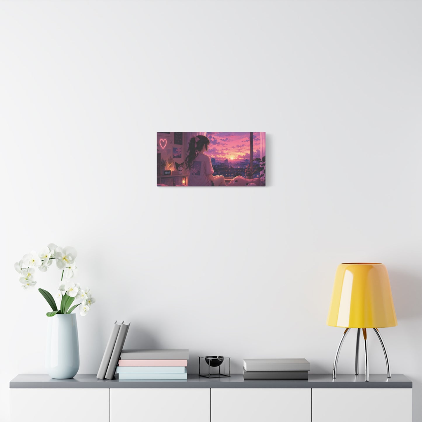 Dreamscape Anime Sunset Canvas