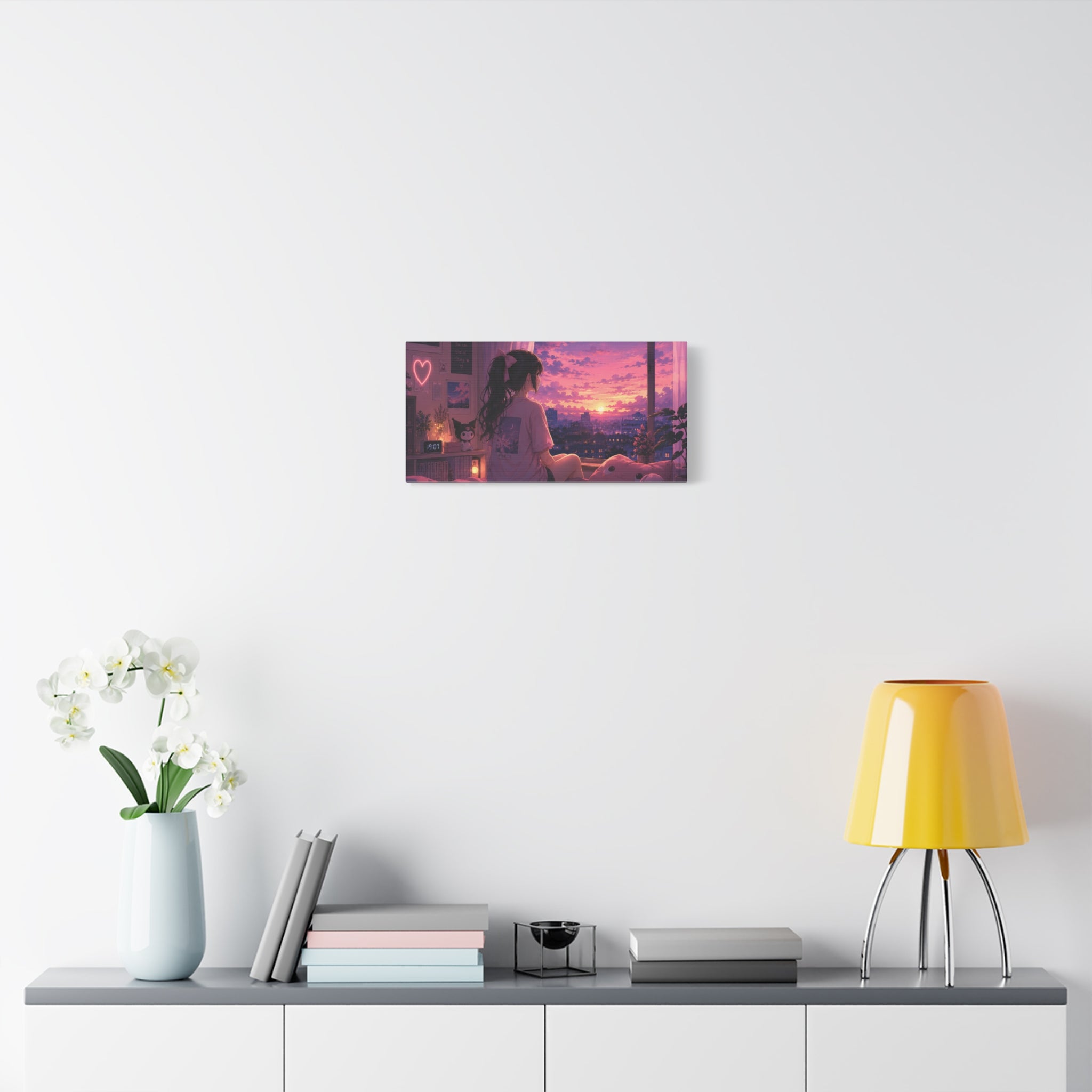 Dreamscape Anime Sunset Canvas