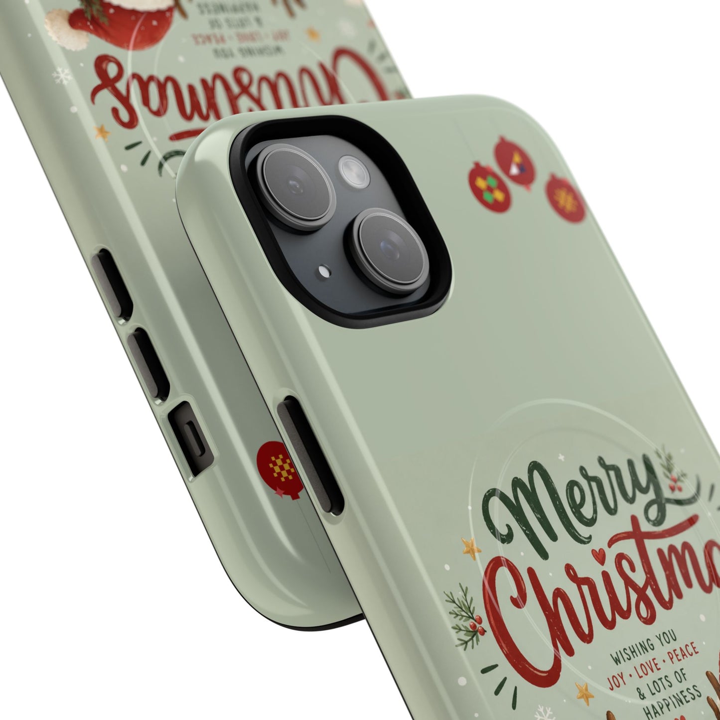 Christmas Phone Case — “Merry Christmas” Santa & Friends Tough Magnetic Case