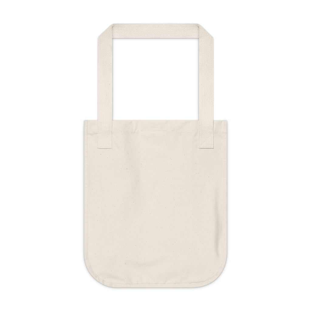 Swan Heart Organic Canvas Tote — Pastel Floral Eco-Friendly Bag