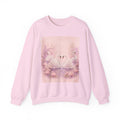 Swan Heart Crewneck Sweatshirt — Romantic Pink Swan Lake Graphic