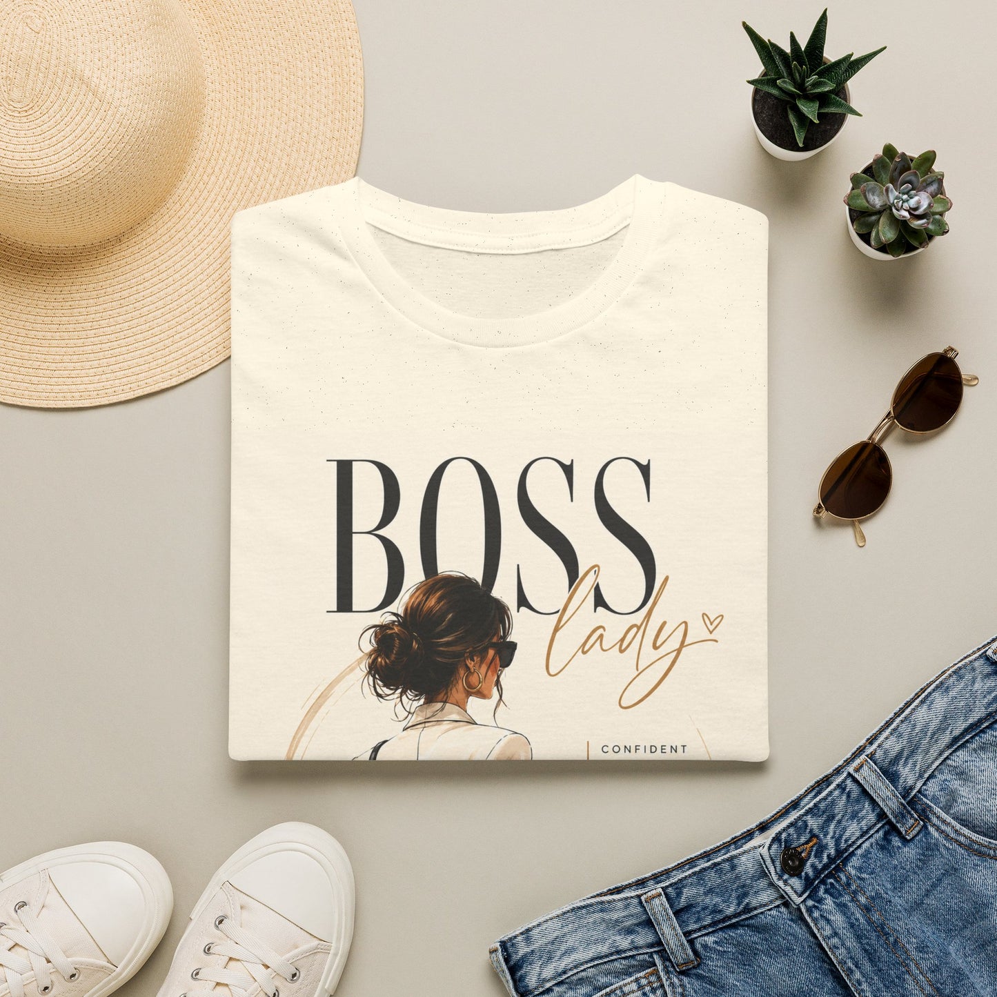 Boss Lady Tee — Chic Women’s Graphic T-Shirt with 'Boss Lady' Design