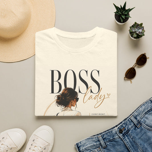 Boss Lady Tee — Chic Women’s Graphic T-Shirt with 'Boss Lady' Design