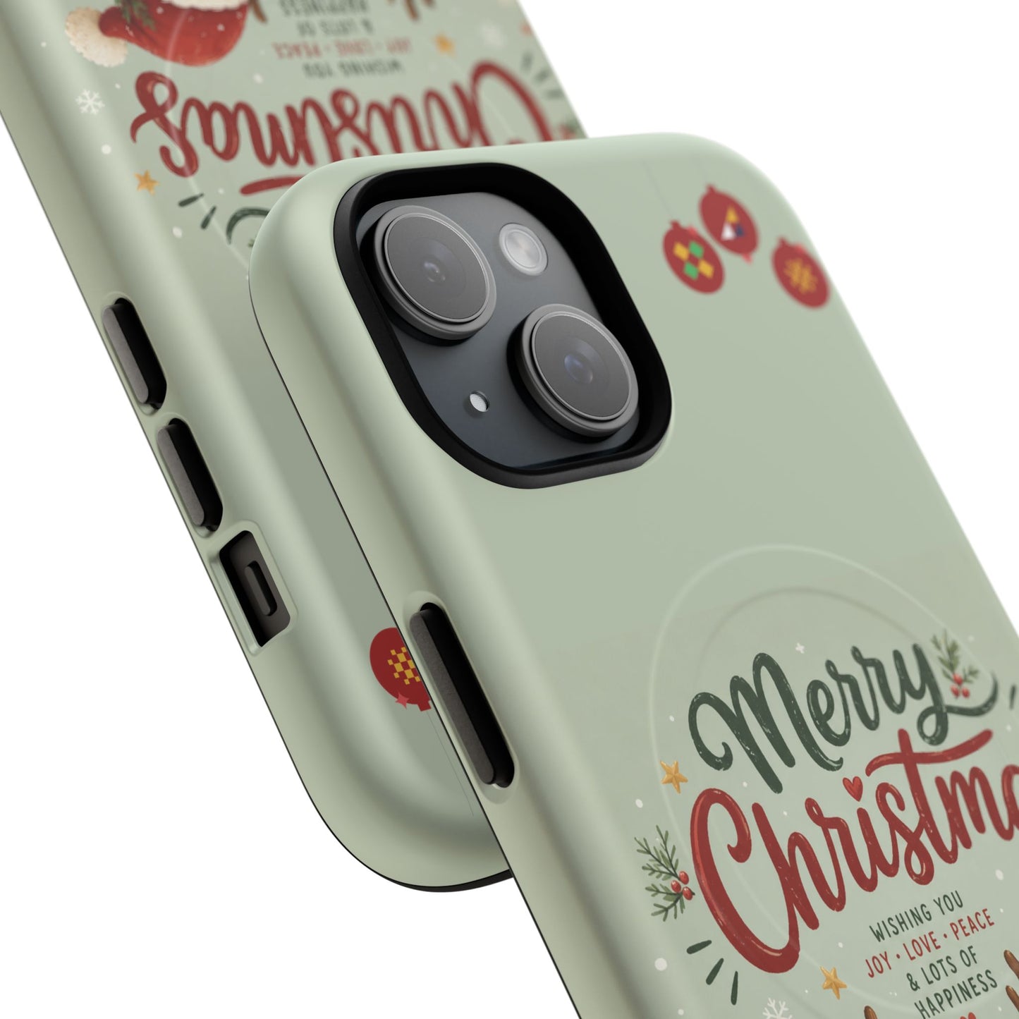 Christmas Phone Case — “Merry Christmas” Santa & Friends Tough Magnetic Case