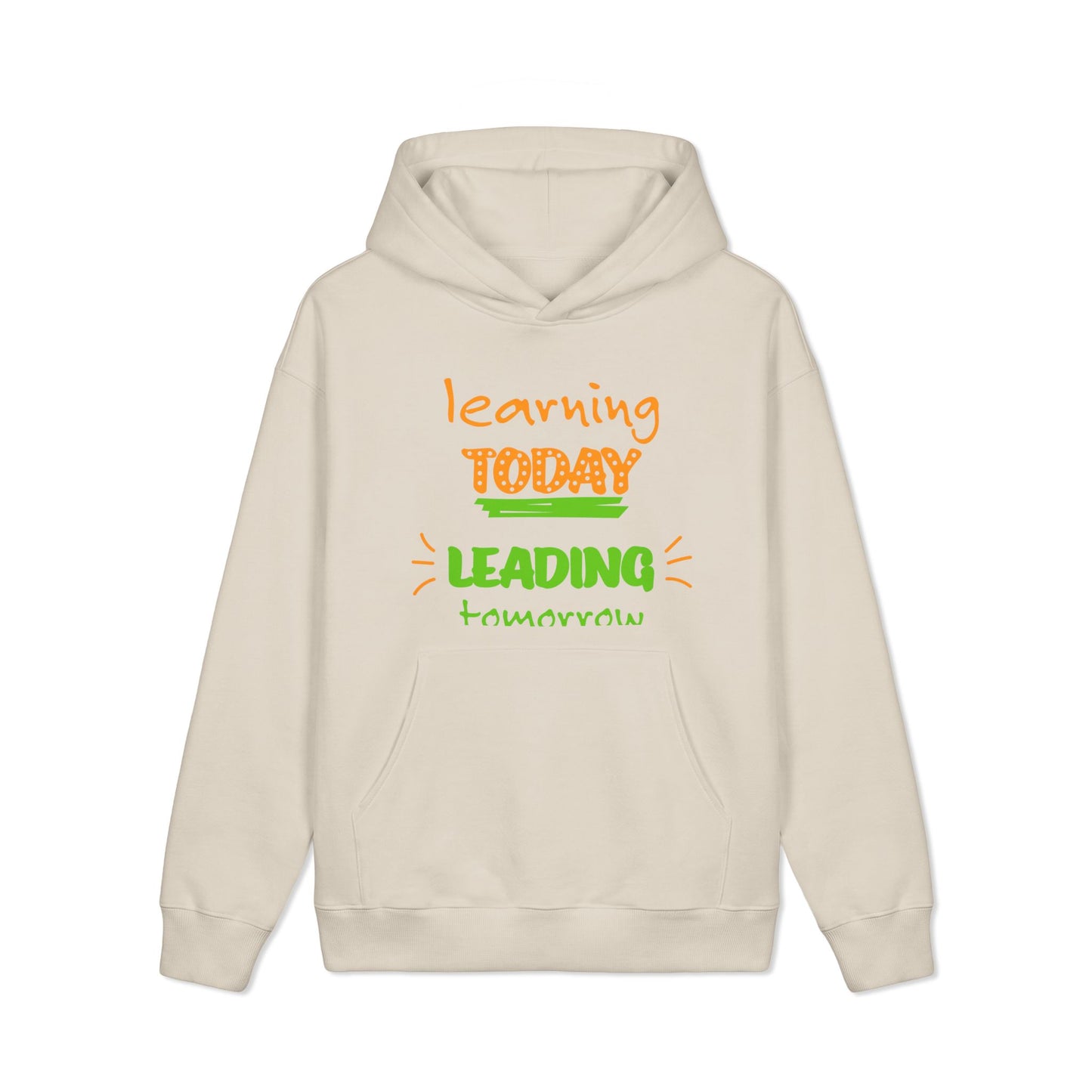 Golden Vibes Dog Hoodie — "Learning Today, Leading Tomorrow" Inspirational Pullover