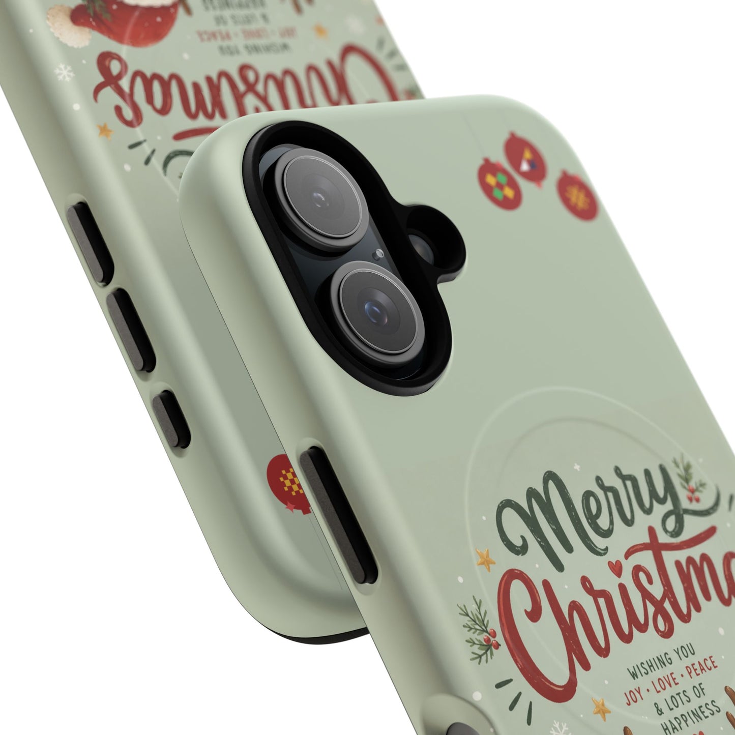 Christmas Phone Case — “Merry Christmas” Santa & Friends Tough Magnetic Case