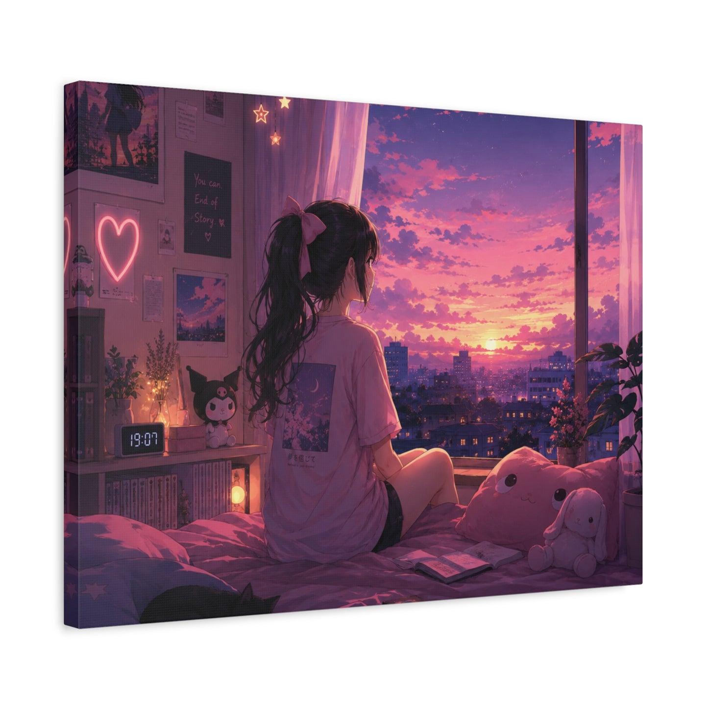 Dreamscape Anime Sunset Canvas