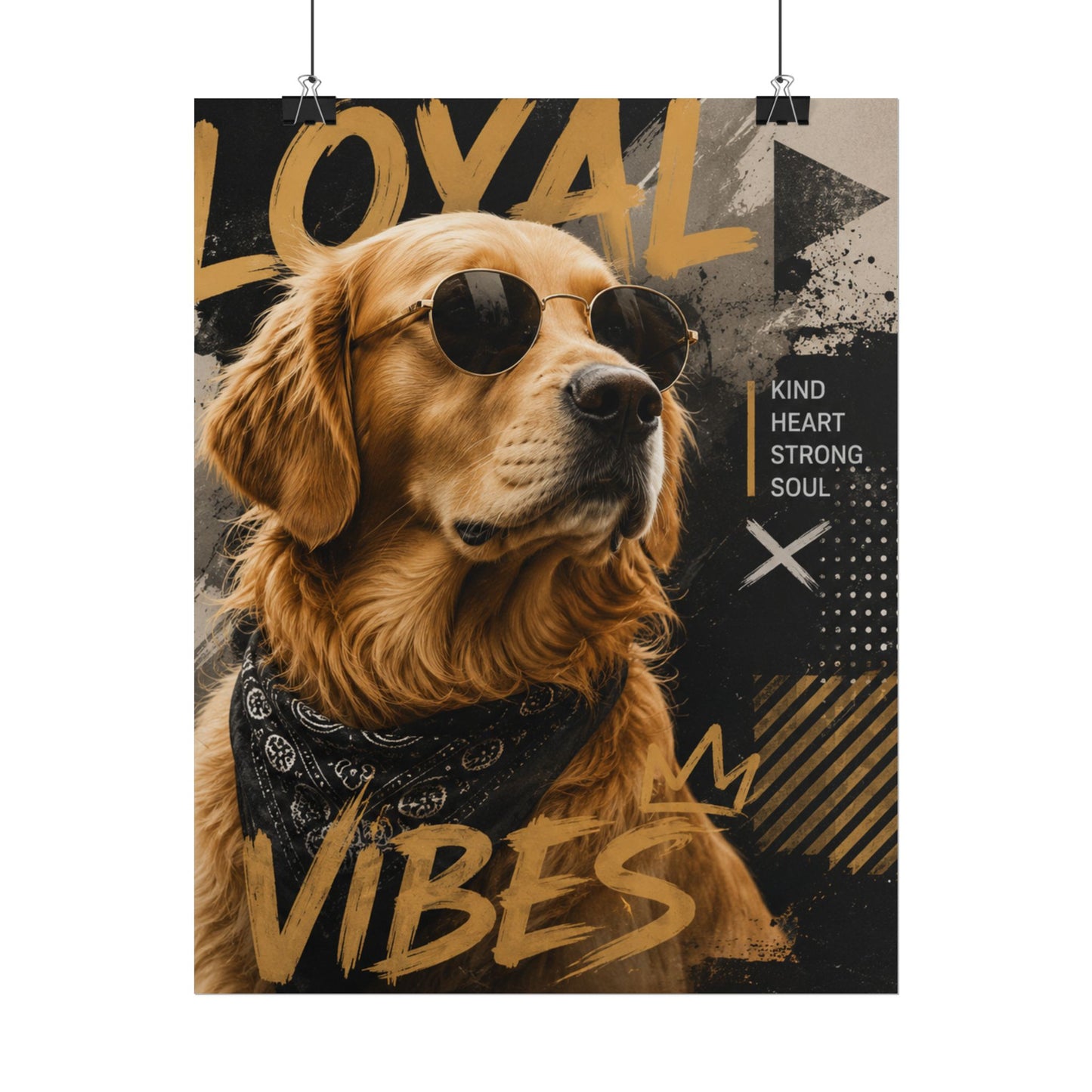 Loyal Vibes Dog Poster — Golden Retriever Wall Art ("Loyal Vibes")