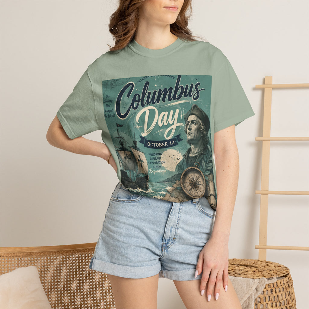 Columbus Day Vintage Graphic T-Shirt