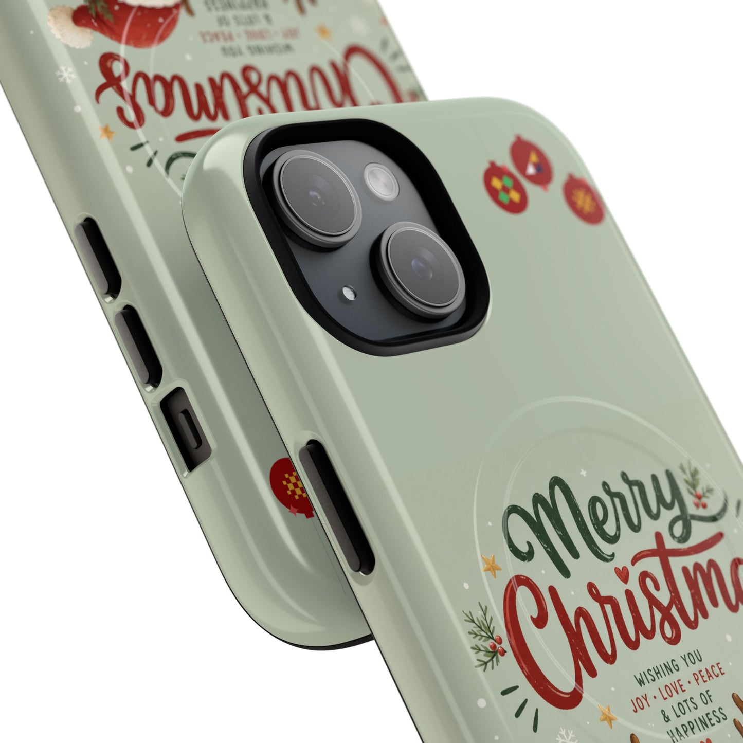Christmas Phone Case — “Merry Christmas” Santa & Friends Tough Magnetic Case